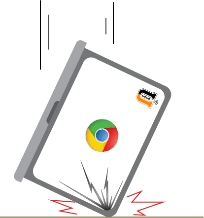 Falling Chromebook Falling Chromebook